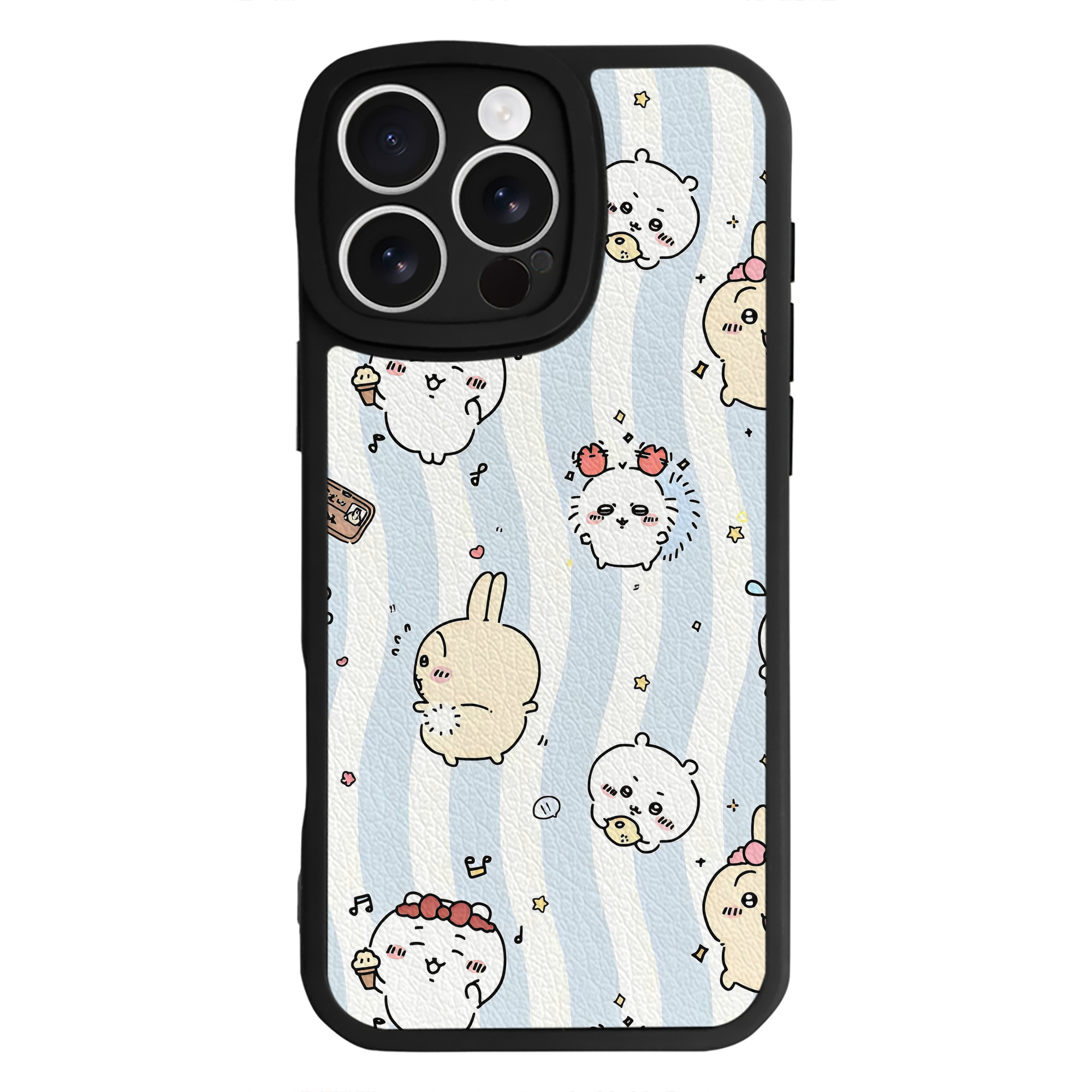 （画像用） ちいかわ Chii-kawa 【iPhone 16シリーズ対応】シリコンスマホケース（レザー調） 材質：シリコン